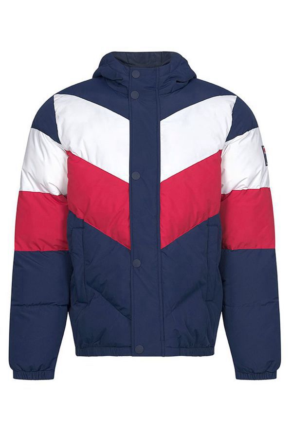 Fila Bunda Panske Námornícka Modrá / Biele / Červené - Mattia Vintage Puffer Vypredaj - Slovakia 481